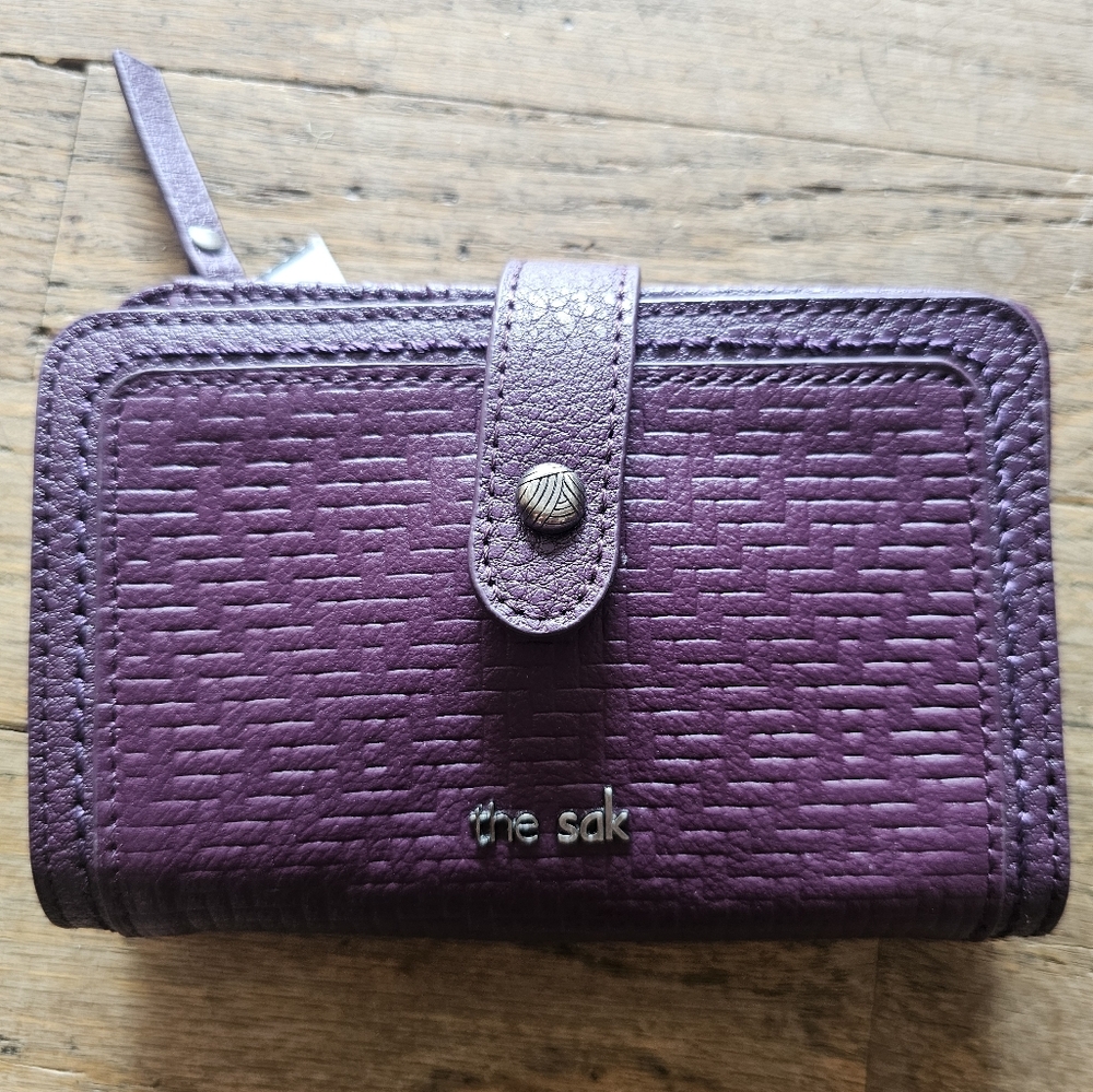 The Sak Purple Woven Wallet